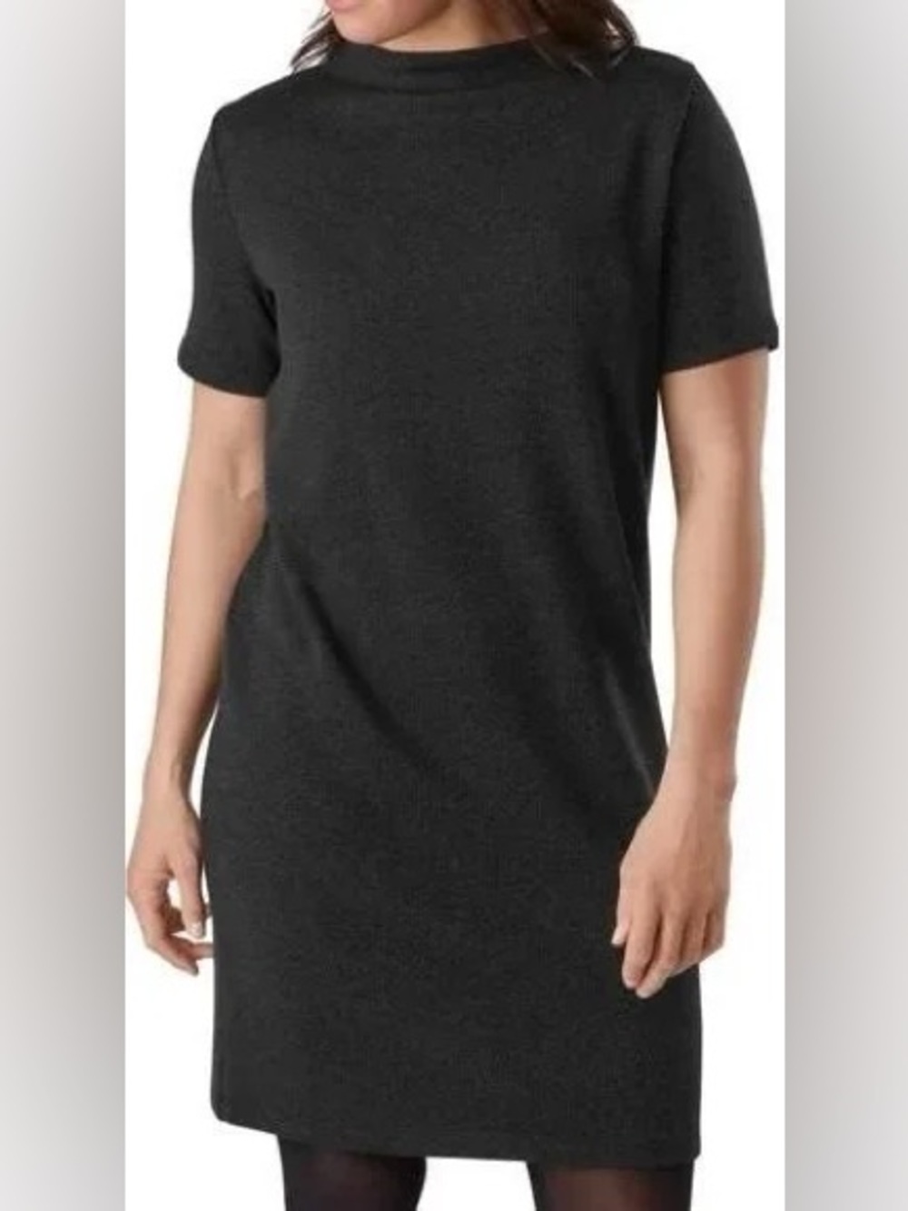 Arc’teryx Liana Black Short Sleeve Mock Neck Dress Size Small